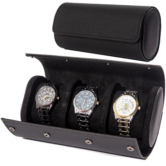 Classic Leather Watch Travel Case for Men