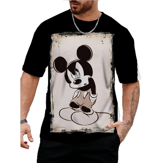 Men's Casual Mickey Mouse Cartoon T-Shirt