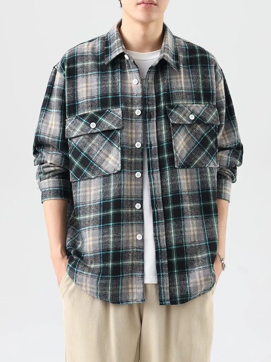 Plus Size Flannel Shirt for Men