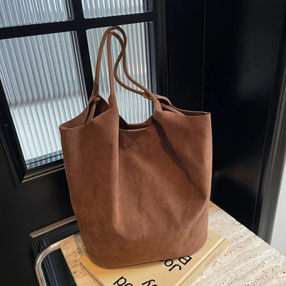 2024 Suede Shoulder Bags: Versatile High-Capacity Tote