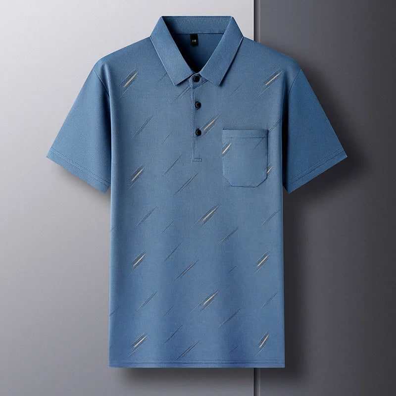 Men's Ice Silk Short-Sleeve Polo Shirt