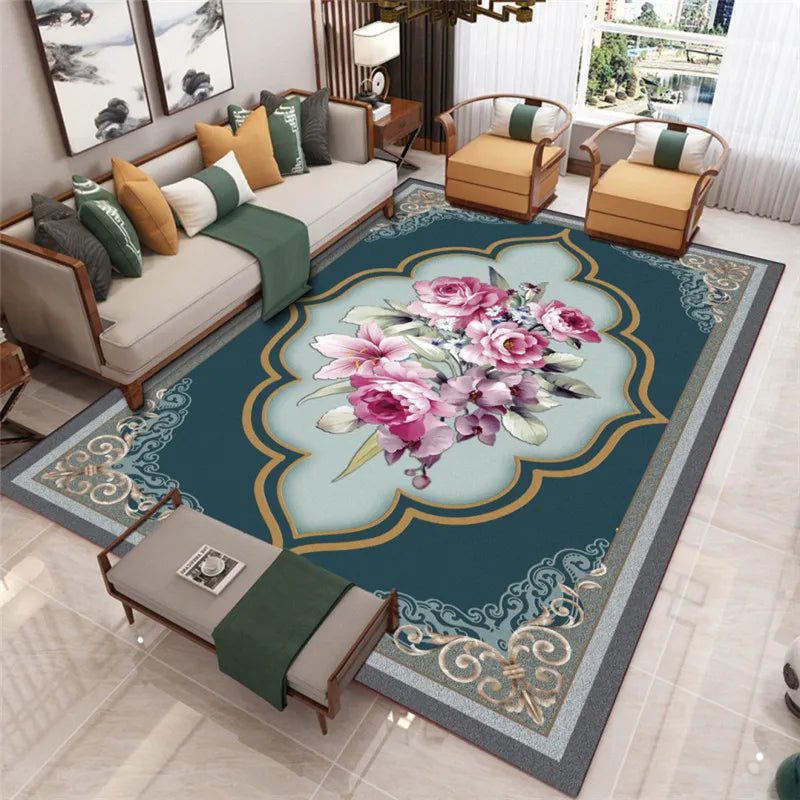 Large Non-Slip Chinese Carpet for Living Room