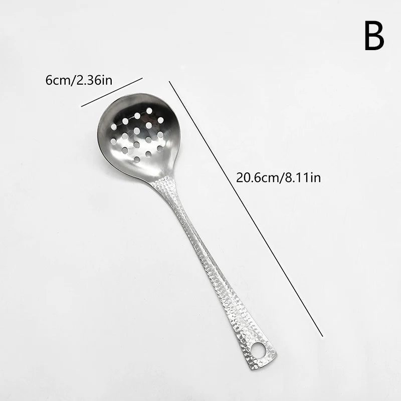 Stainless Steel Slotted Spoon with Fish Scale Handle