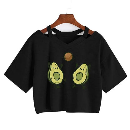 2024 Y2K Women's Cropped T-Shirt - Funny Graphic