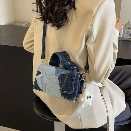 2024 Women's Versatile Denim Shoulder Handbag