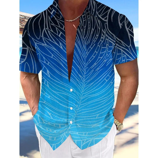 Men's 3D Print Hawaiian Casual Summer Shirt