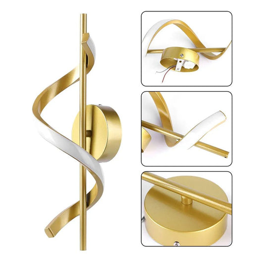 Modern Gold LED Wall Lamp for Bedrooms