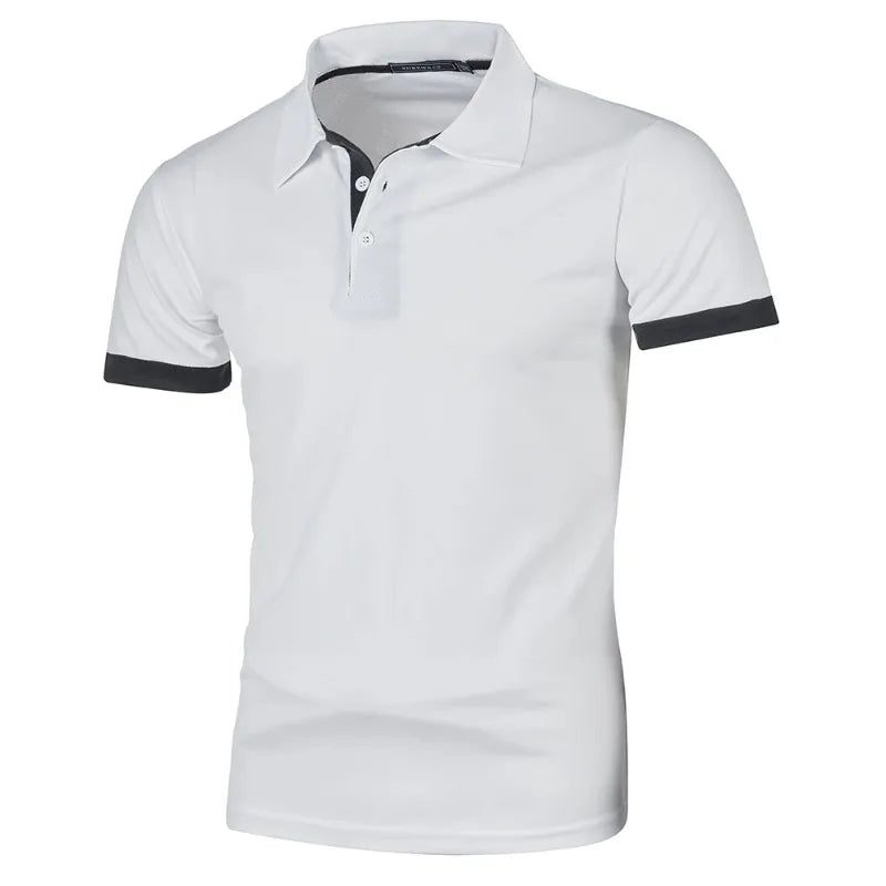 Lightweight Lapel Tshirts for Men | White Black