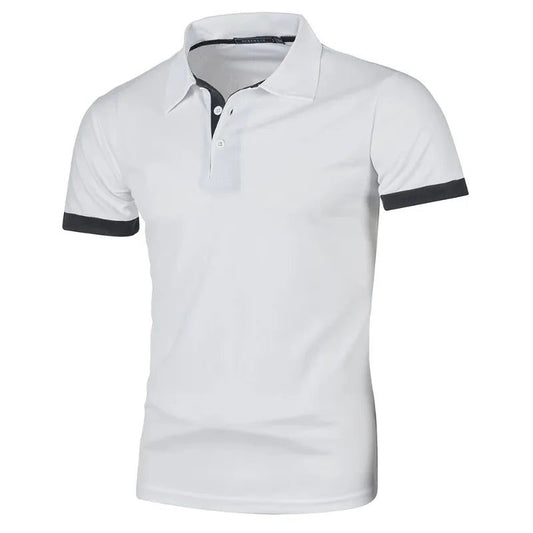 Lightweight Lapel Tshirts for Men | White Black