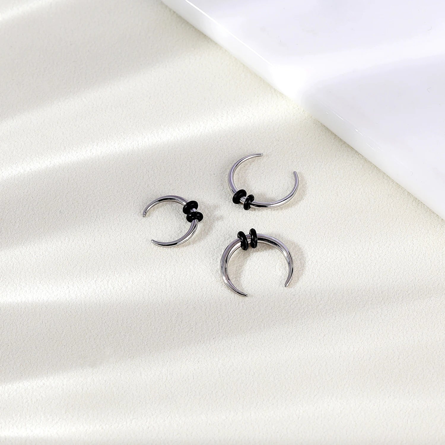 Black Stainless Steel Septum Rings for Piercing