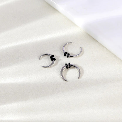 Black Stainless Steel Septum Rings for Piercing