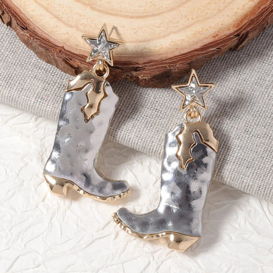 Vintage Cowboy Boot Earrings for Holiday Gifts