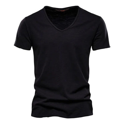 Men's Cotton V-Neck T-Shirt for Fitness