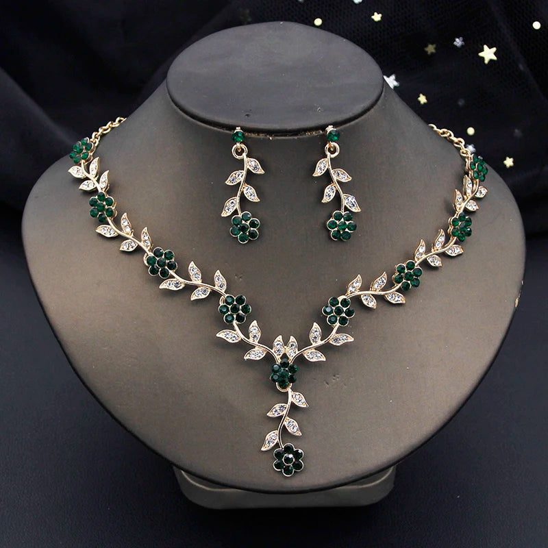Elegant Baroque Bridal Crown Jewelry Set