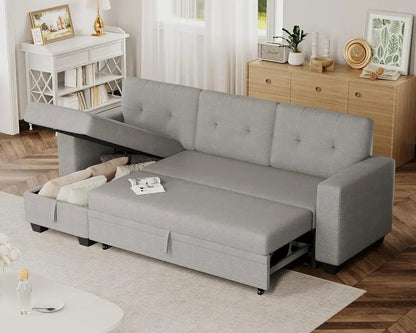 Reversible Sofa Bed with Storage Chaise