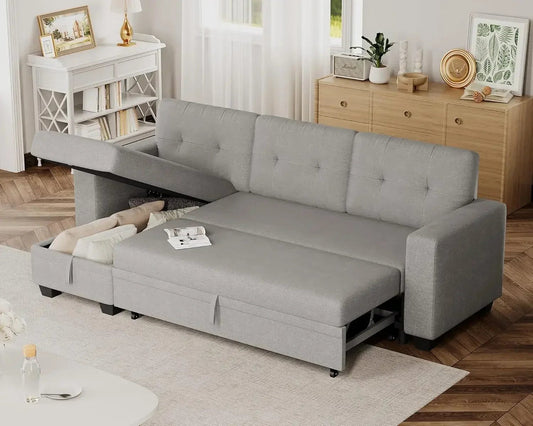 Reversible Sofa Bed with Storage Chaise