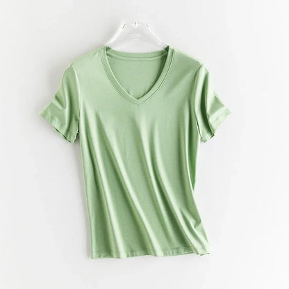 Luxury Silk Cropped T-Shirts for Women