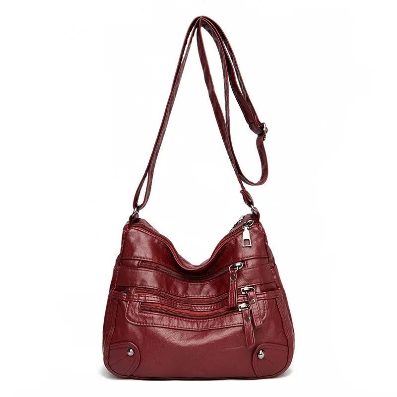 Luxury Vintage Soft Leather Crossbody Handbag