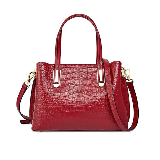 Genuine Leather Crocodile Print Tote Bags