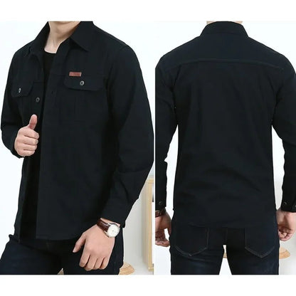 Elegant Vintage Oversized Men's Flannel Shirt