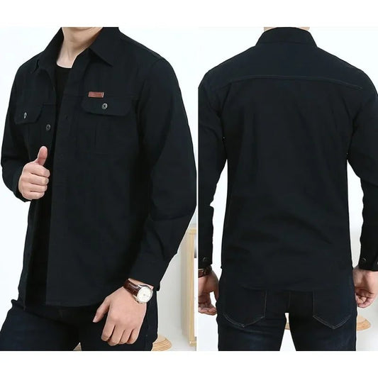 Elegant Vintage Oversized Men's Flannel Shirt