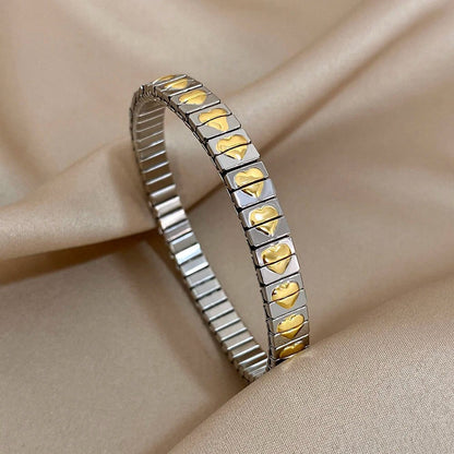 Vintage Waterproof Stainless Steel Heart Bangles