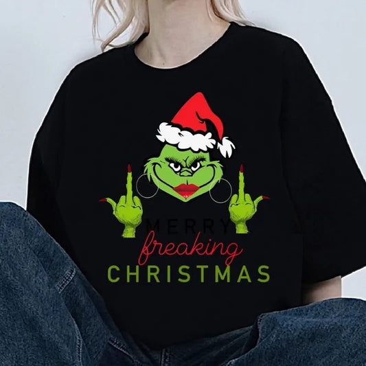 Couple Christmas T-Shirt Short Sleeve Fashion