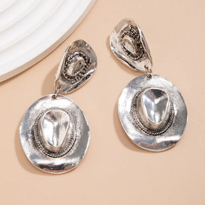 Vintage Western Cowboy Hat Dangle Earrings