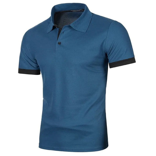 Lightweight Lapel Tshirts for Men | Denim Blue