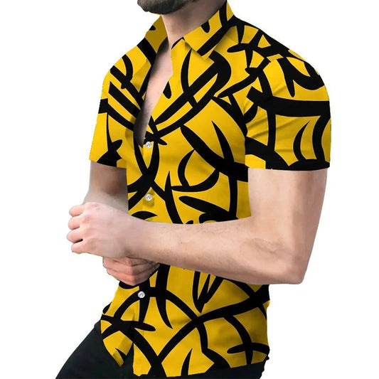 2024 Men's Hawaiian 3D Print Short Sleeve Shirt
