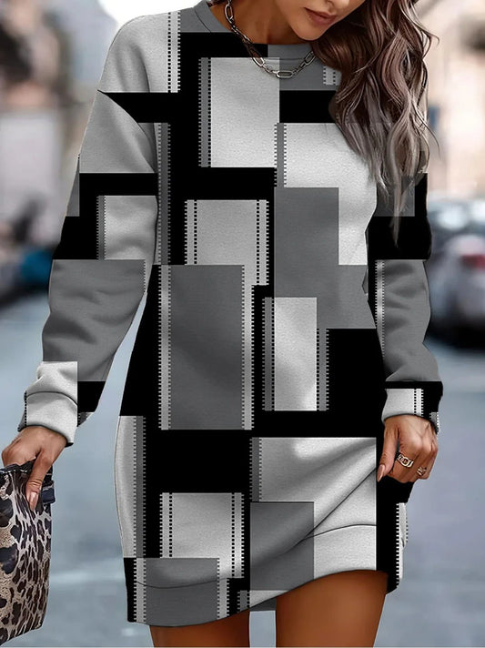 Autumn Winter Casual Loose Sweatshirt Dress