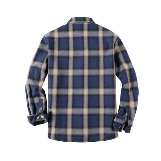 Men's Thick Quilted Flannel Shirt Jacket