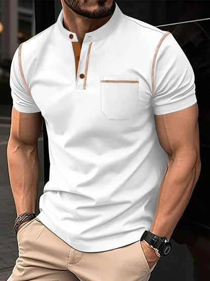 Trendy Men's Pocket Polo Shirt for Summer