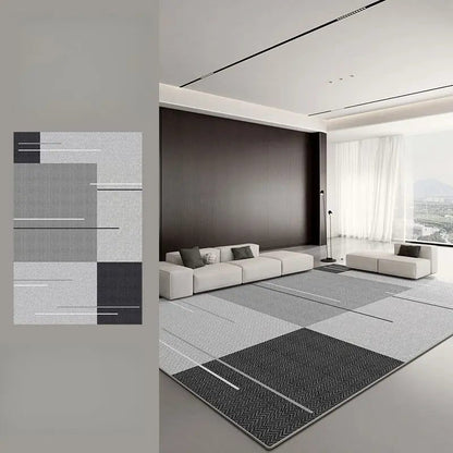 High-End Waterproof Stripe Rug for Living Room