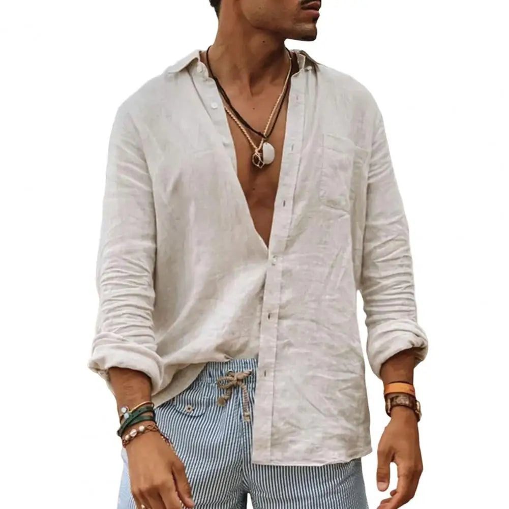 2024 Men's Casual Cotton Linen Shirts