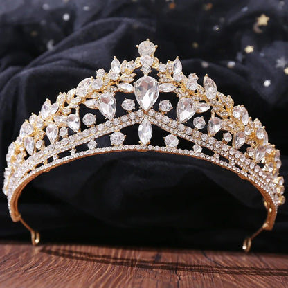 Luxury Crystal Tiara for Bridal Hair Jewelry
