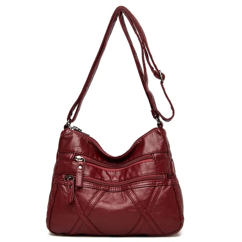Luxury Vintage Soft Leather Crossbody Handbag