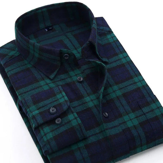 Men's Red Checkered Flannel Shirt 2024