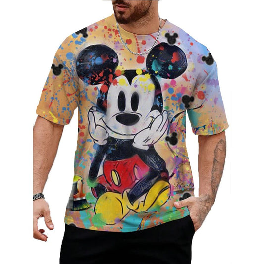 Men's Casual Mickey Mouse Cartoon T-Shirt