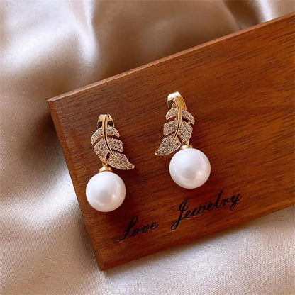 Elegant Pearl Drop Earrings for Women
