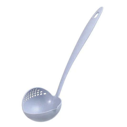 Long Handle Slotted Spoon 2in1 Soup Strainer