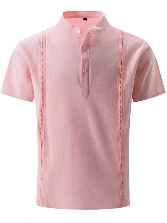 Men's Casual Summer Linen Short Sleeve Shirt