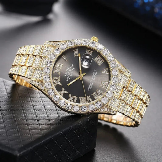 Luxury Rhinestone Quartz Hip Hop Watch Unisex
