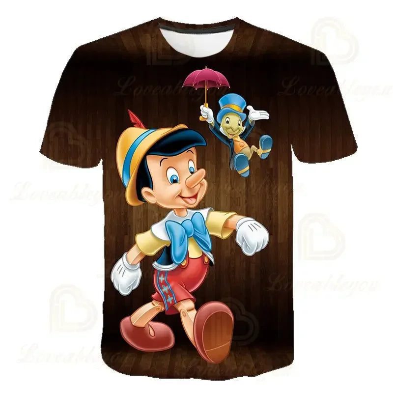 2024 Anime Pinocchio 3D Print T-Shirt