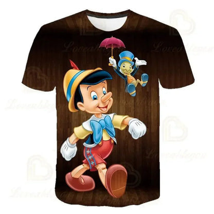 2024 Anime Pinocchio 3D Print T-Shirt