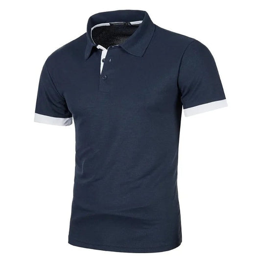 Lightweight Lapel Tshirts for Men | Navy White
