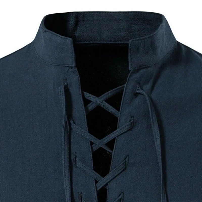 2023 Men's V-Neck Vintage Long Sleeve Shirt