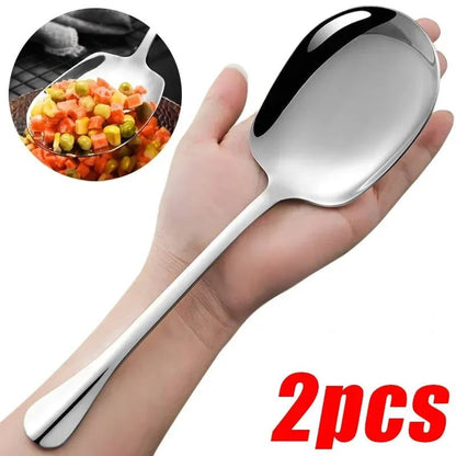 Large Stainless Steel Soup Spoons with Long Handle