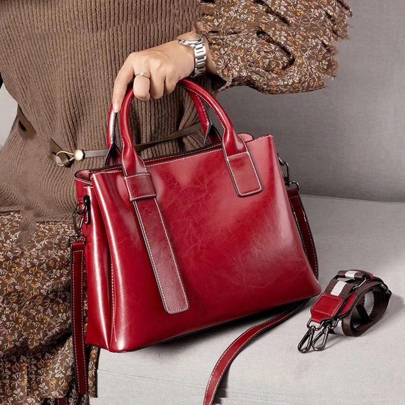 2024 Trendy Vintage Leather Tote Handbags