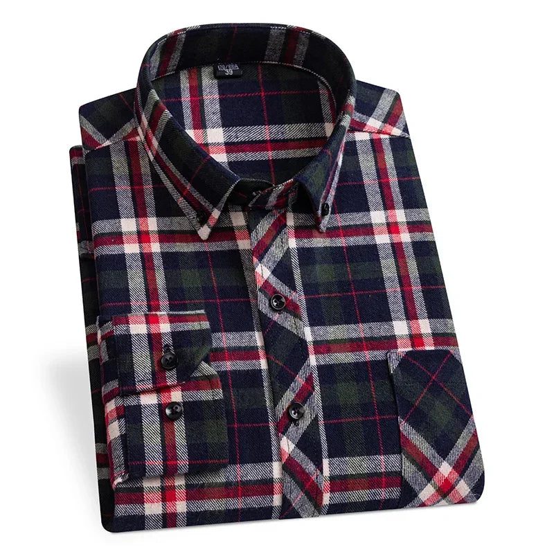 2024 Men's Plus Size Flannel Casual Shirts